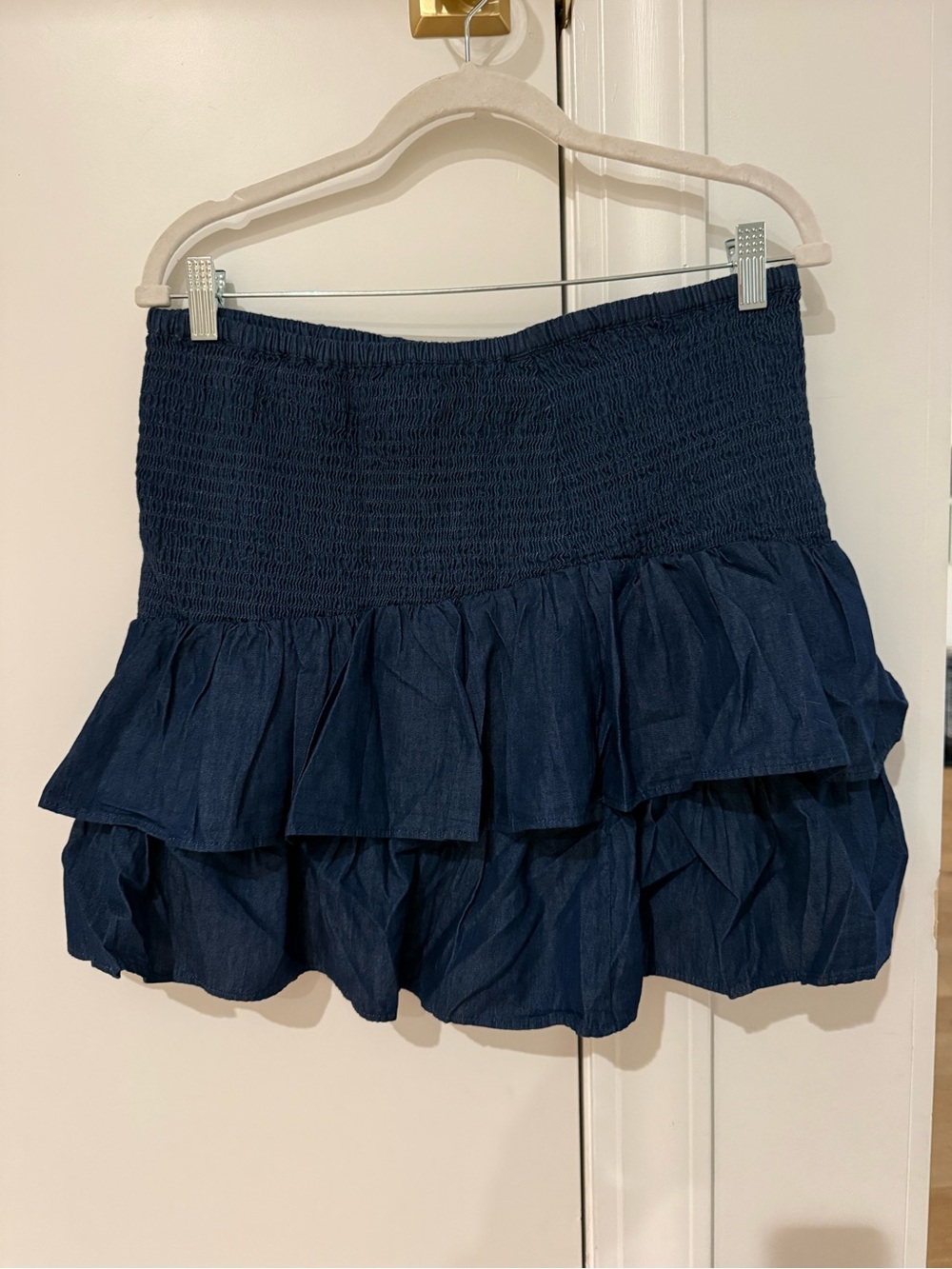 H&M Navy Blue Tiered Mini Skirt
